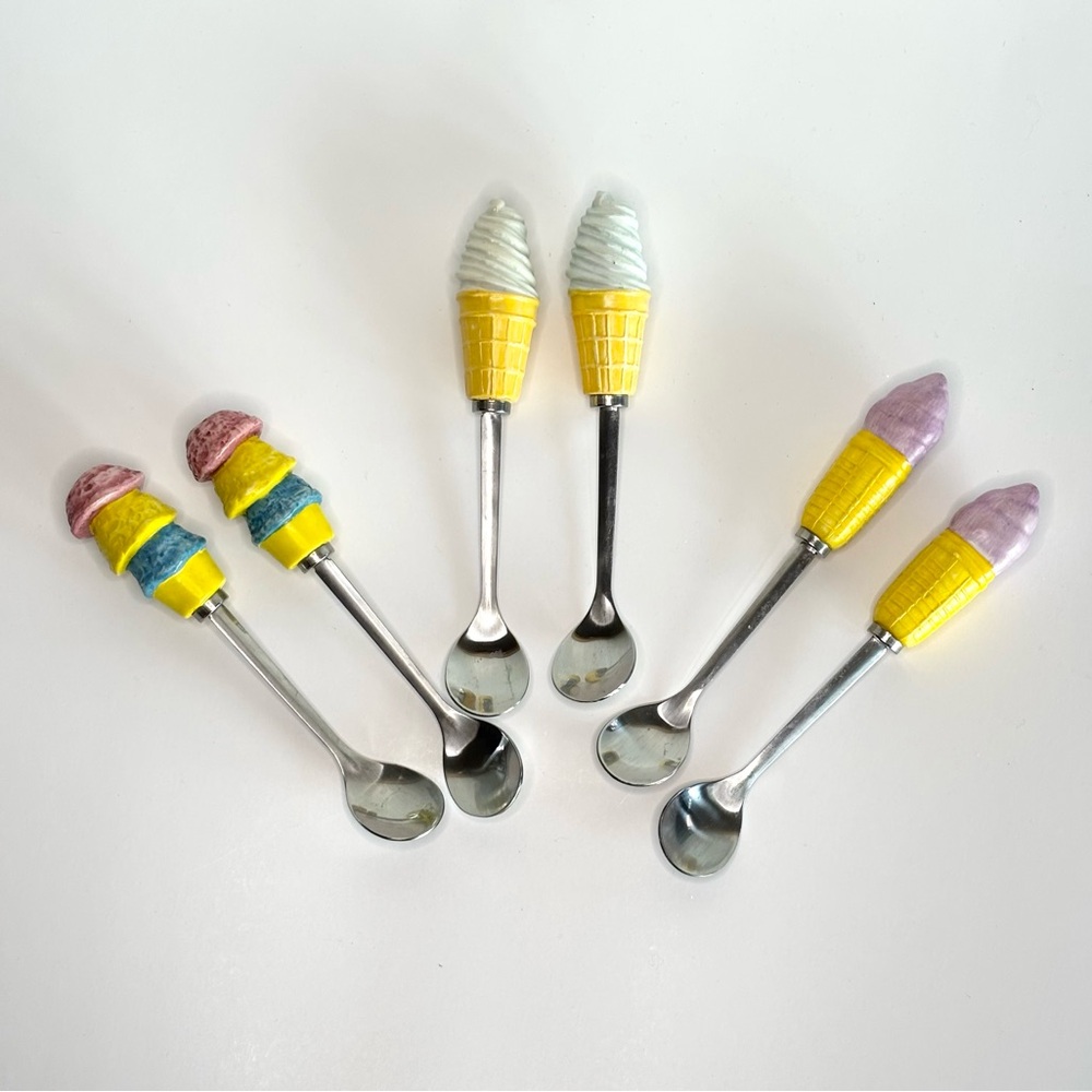 6 Ice Cream Soda Ice Cream Sundae Long Spoons